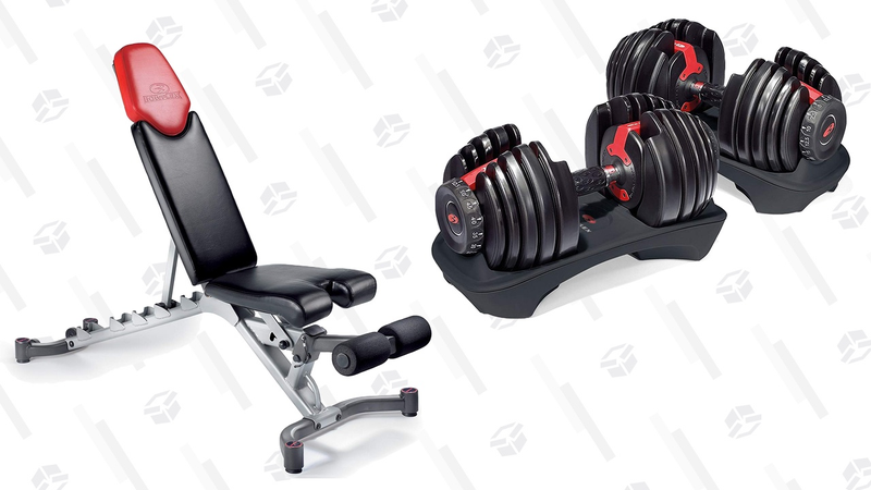 Bowflex SelectTech Adjustable Dumbbells + Bowflex Adjustable Weight Bench | $229 | Amazon